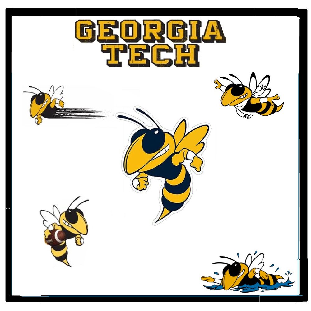 Georgia Tech Team Sport Logo Buzz Magnet Vinyl Decor
